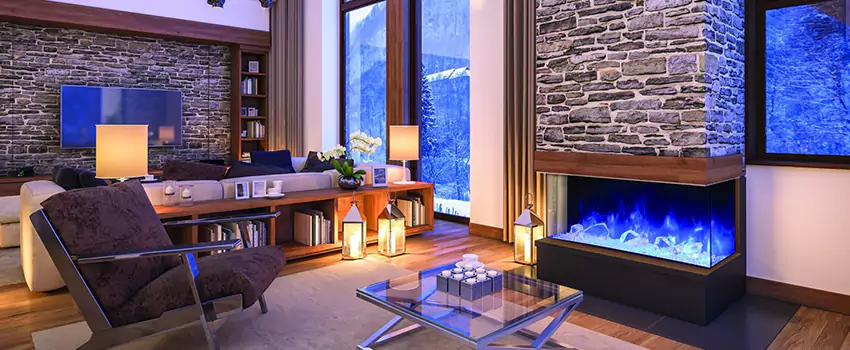 Dynamic Flame Color Fireplace Installation in Blainville, QC